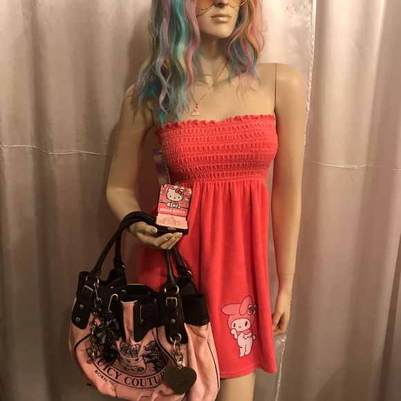 Adorable y2k my melody terry cloth dress earrings and necklace 💖🍭 - Picture 3 of 11